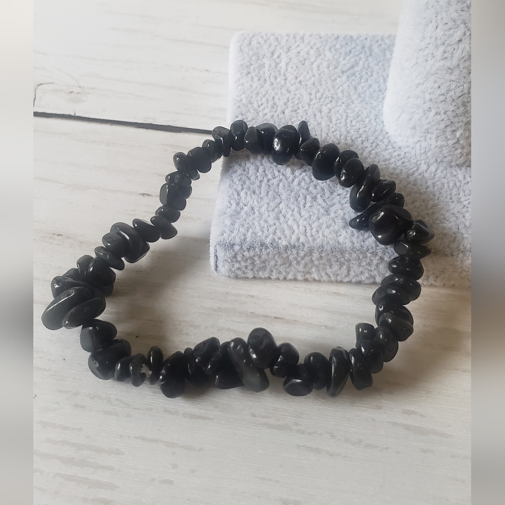 Natural Stone Bracelet, Black,  NWOT
